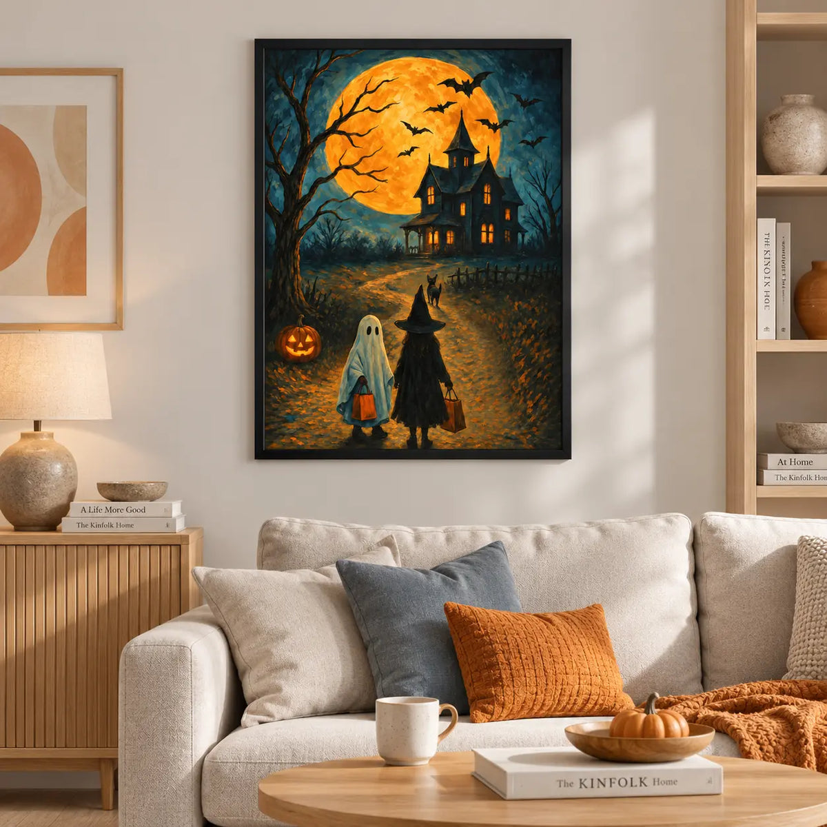 Halloween Night Haunted House Wall Art 2