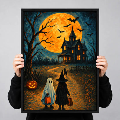 Halloween Night Haunted House Wall Art 3