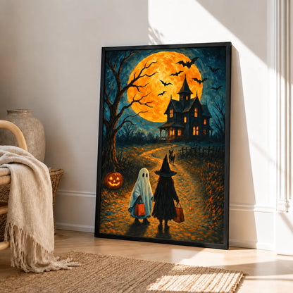 Halloween Night Haunted House Wall Art 4