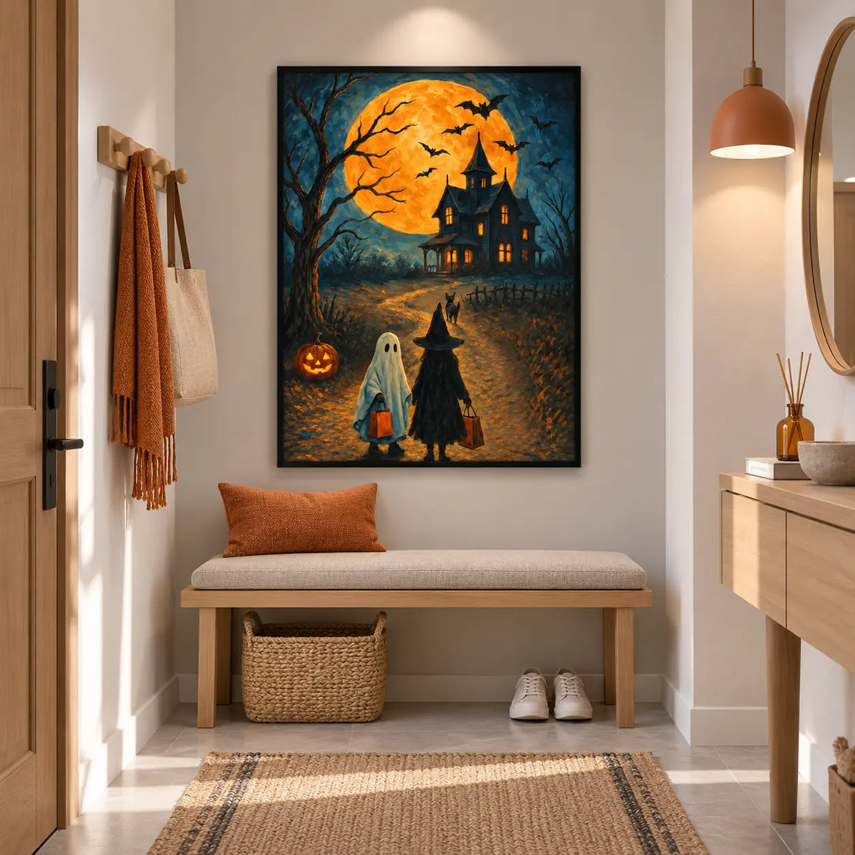 Halloween Night Haunted House Wall Art 5