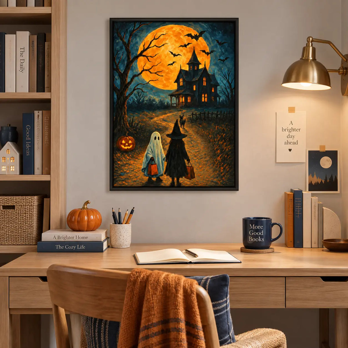 Halloween Night Haunted House Wall Art 6