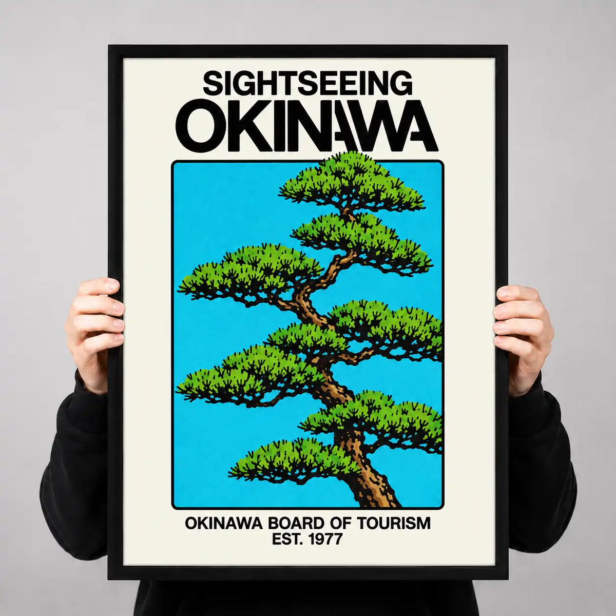 Sightseeing Okinawa Retro Travel Poster Wall Art