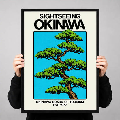 Sightseeing Okinawa Retro Travel Poster Wall Art