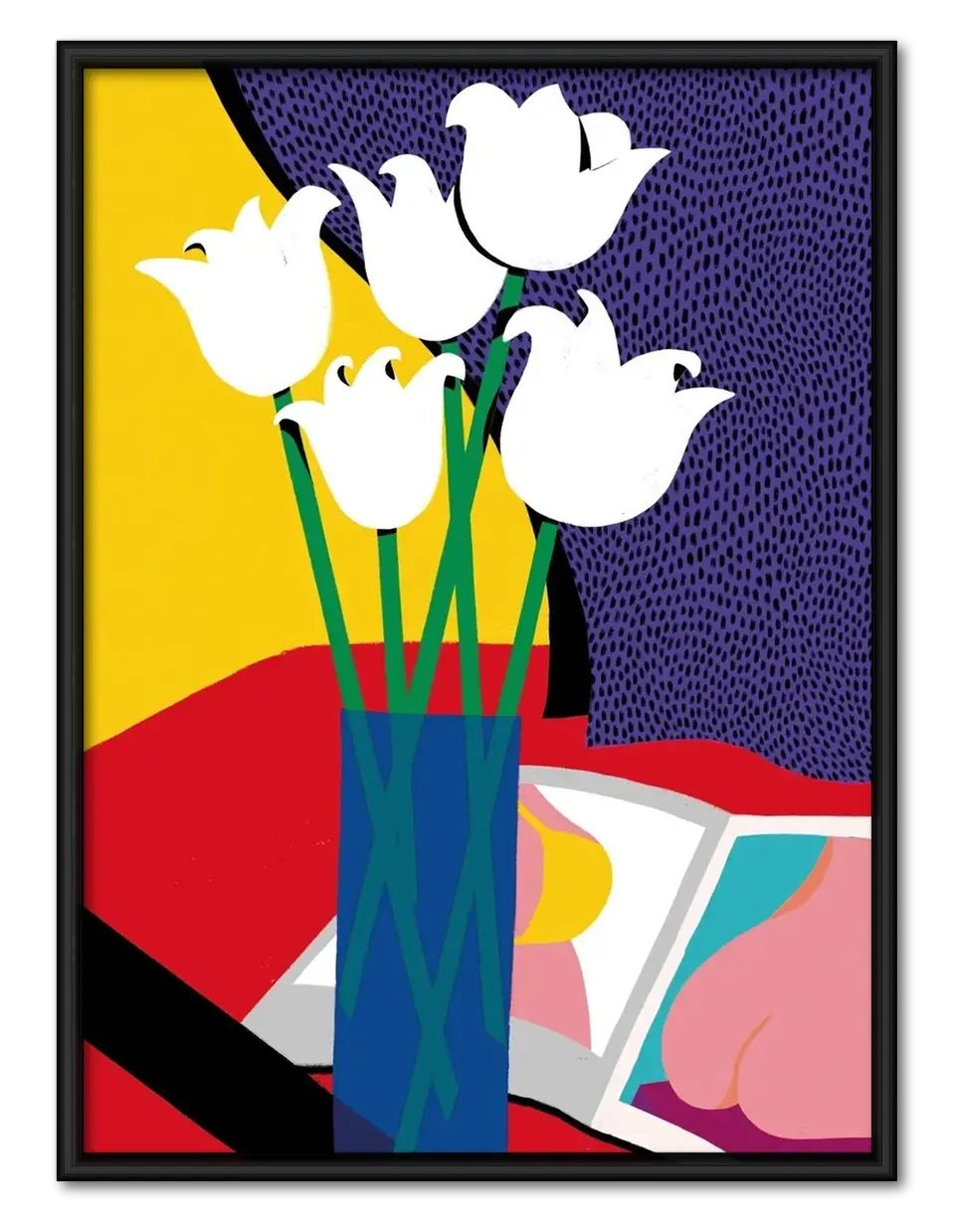 Abstract Tulip Color Block Wall Art 1