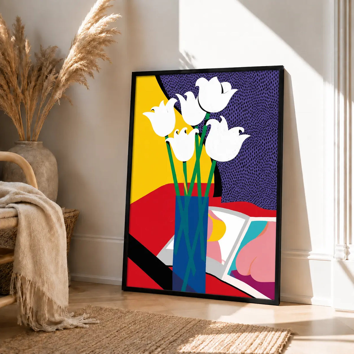 Abstract Tulip Color Block Wall Art 4