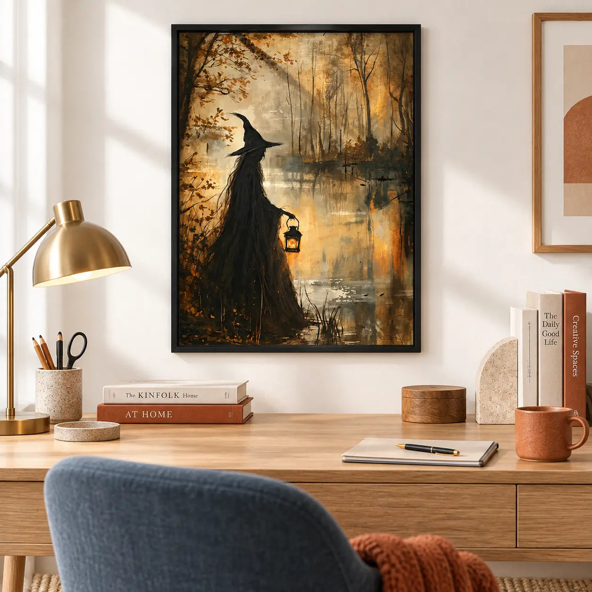 Witch Forest Lantern Fantasy Wall Art 2