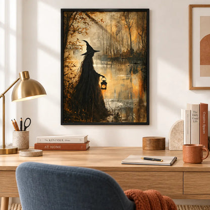 Witch Forest Lantern Fantasy Wall Art 2