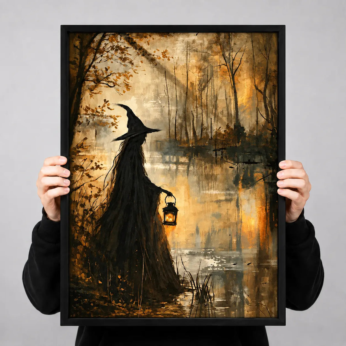 Witch Forest Lantern Fantasy Wall Art 3
