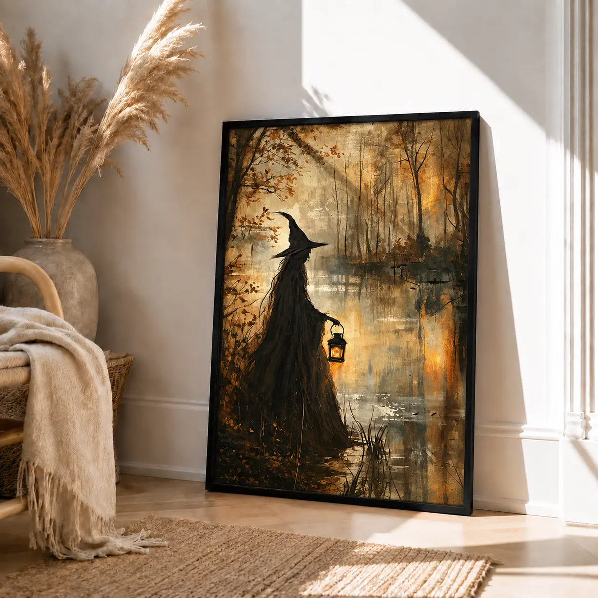 Witch Forest Lantern Fantasy Wall Art 4