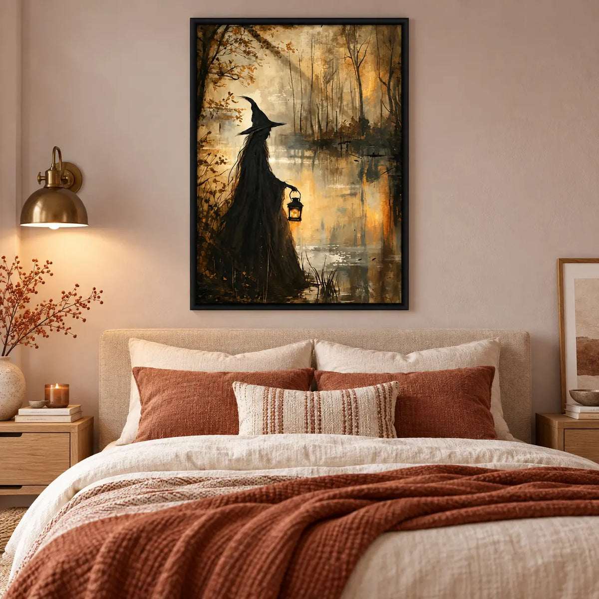 Witch Forest Lantern Fantasy Wall Art 5
