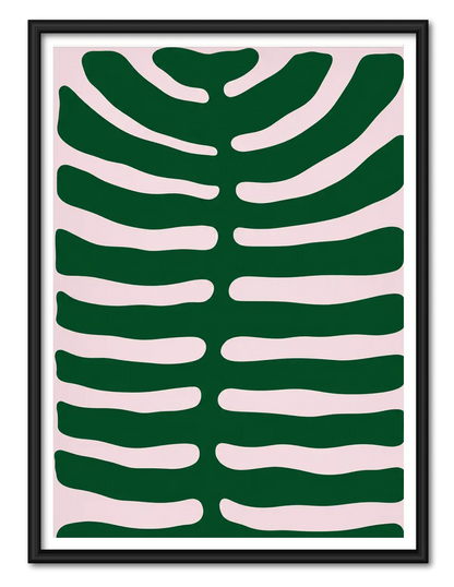 Green Organic Abstract Shape Wall Art 1