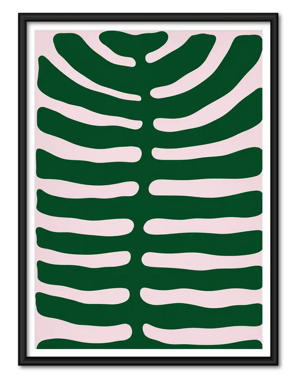 Green Organic Abstract Shape Wall Art