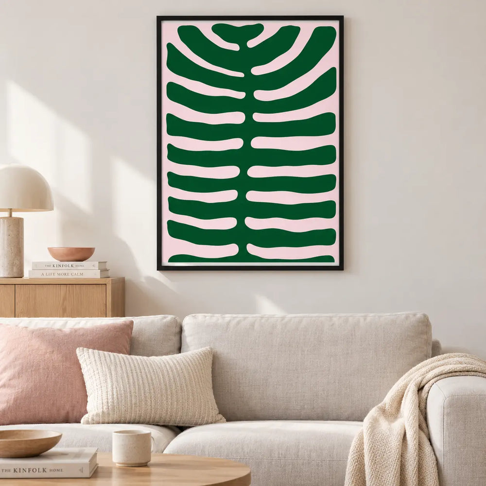 Green Organic Abstract Shape Wall Art 2