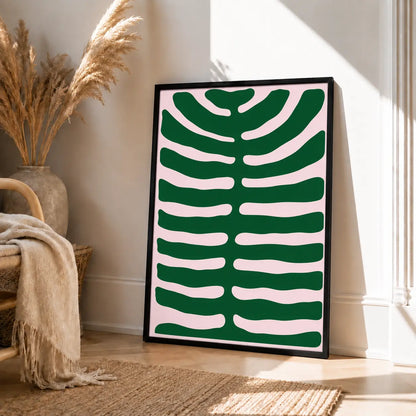 Green Organic Abstract Shape Wall Art 4