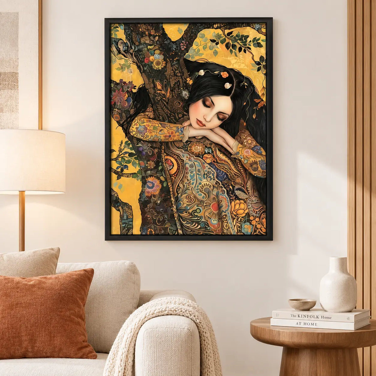 Floral Woman Tree Portrait Wall Art 2