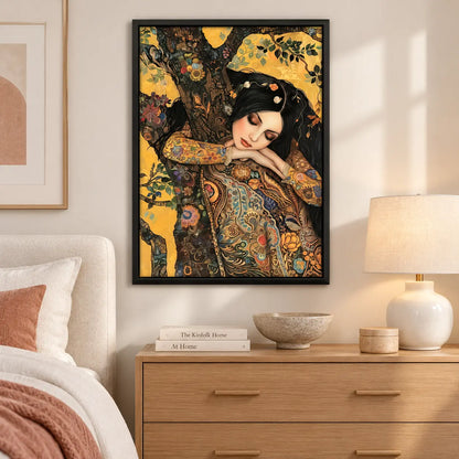 Floral Woman Tree Portrait Wall Art 6