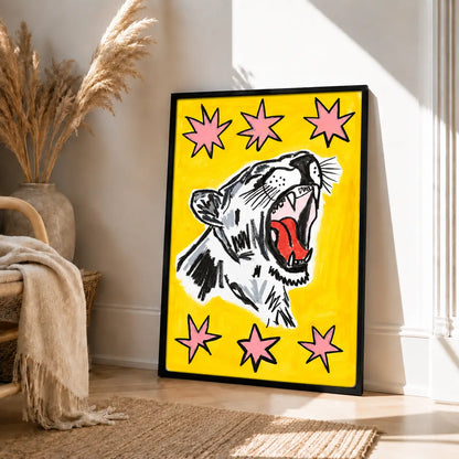 Wild Tiger Pop Art Wall Art 4