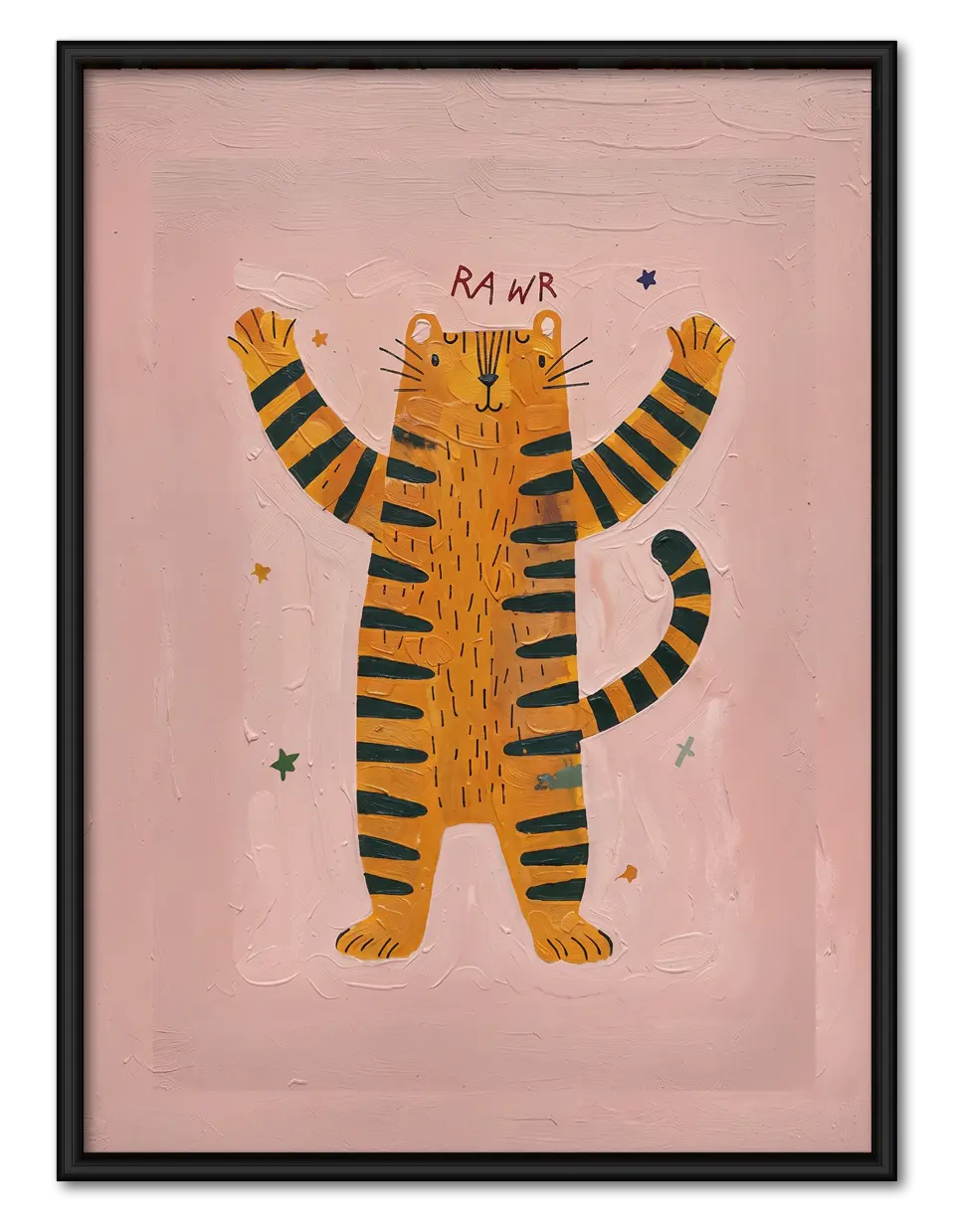 Rawr Tiger Playful Wall Art 1