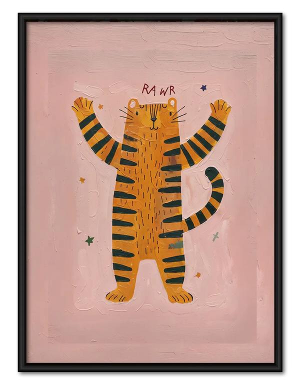 Rawr Tiger Playful Wall Art