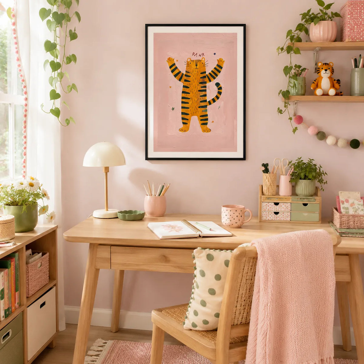 Rawr Tiger Playful Wall Art 2