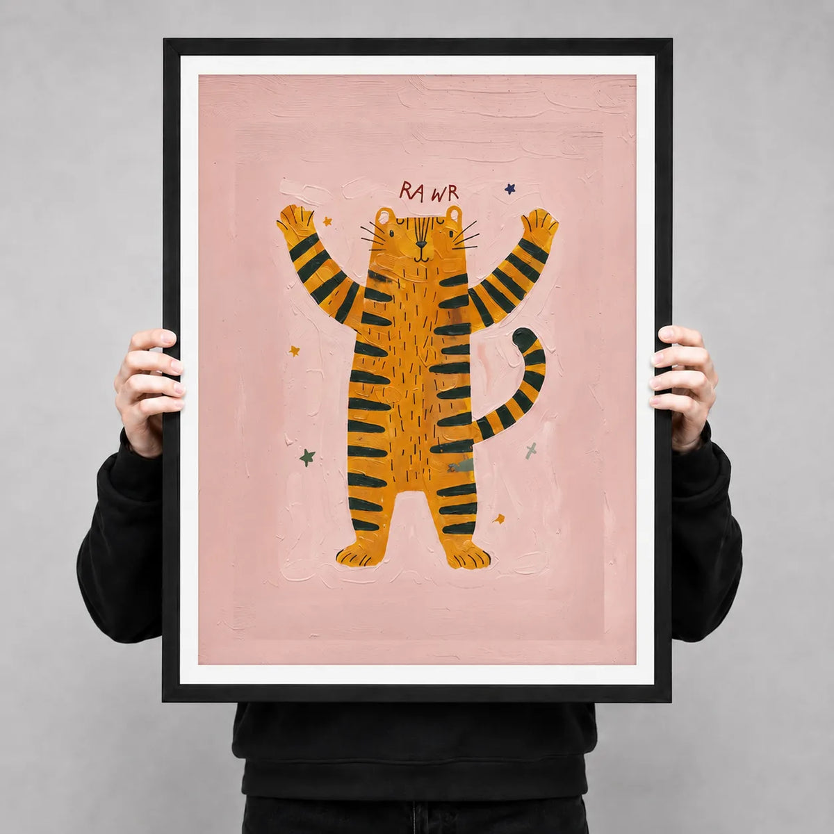 Rawr Tiger Playful Wall Art 3