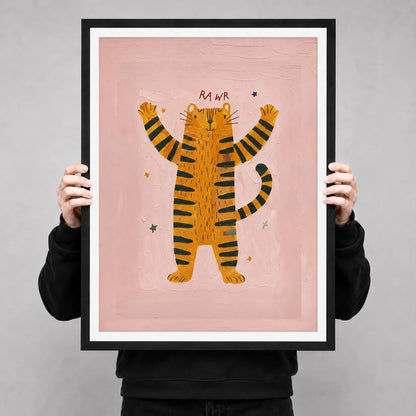 Rawr Tiger Playful Wall Art 3