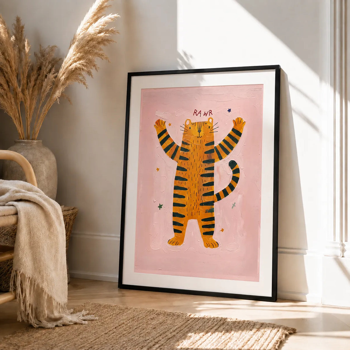 Rawr Tiger Playful Wall Art 4
