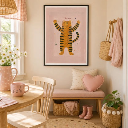 Rawr Tiger Playful Wall Art 5