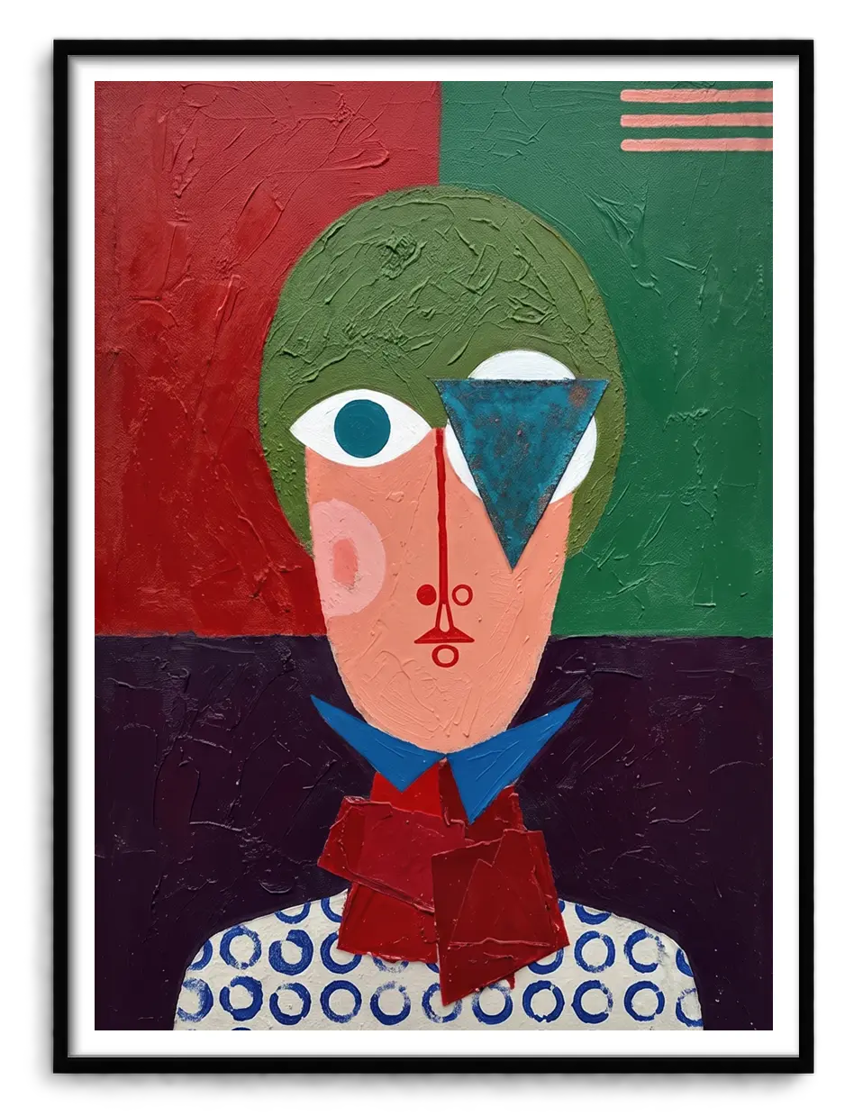 Abstract Geometric Portrait Wall Art 1
