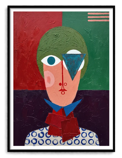 Abstract Geometric Portrait Wall Art 1
