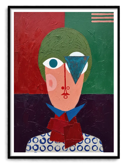 Abstract Geometric Portrait Wall Art