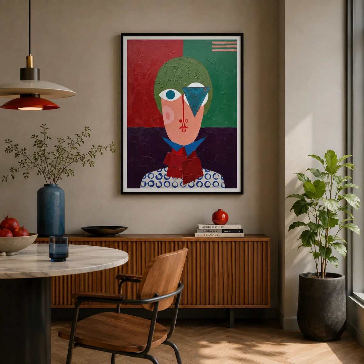Abstract Geometric Portrait Wall Art 2