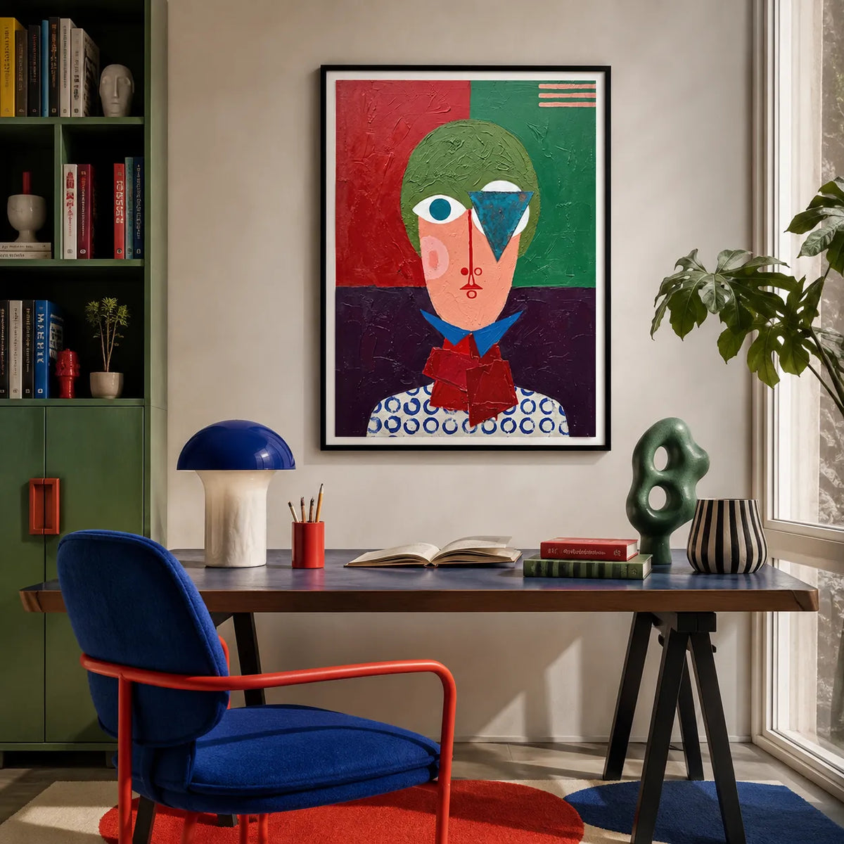 Abstract Geometric Portrait Wall Art 5