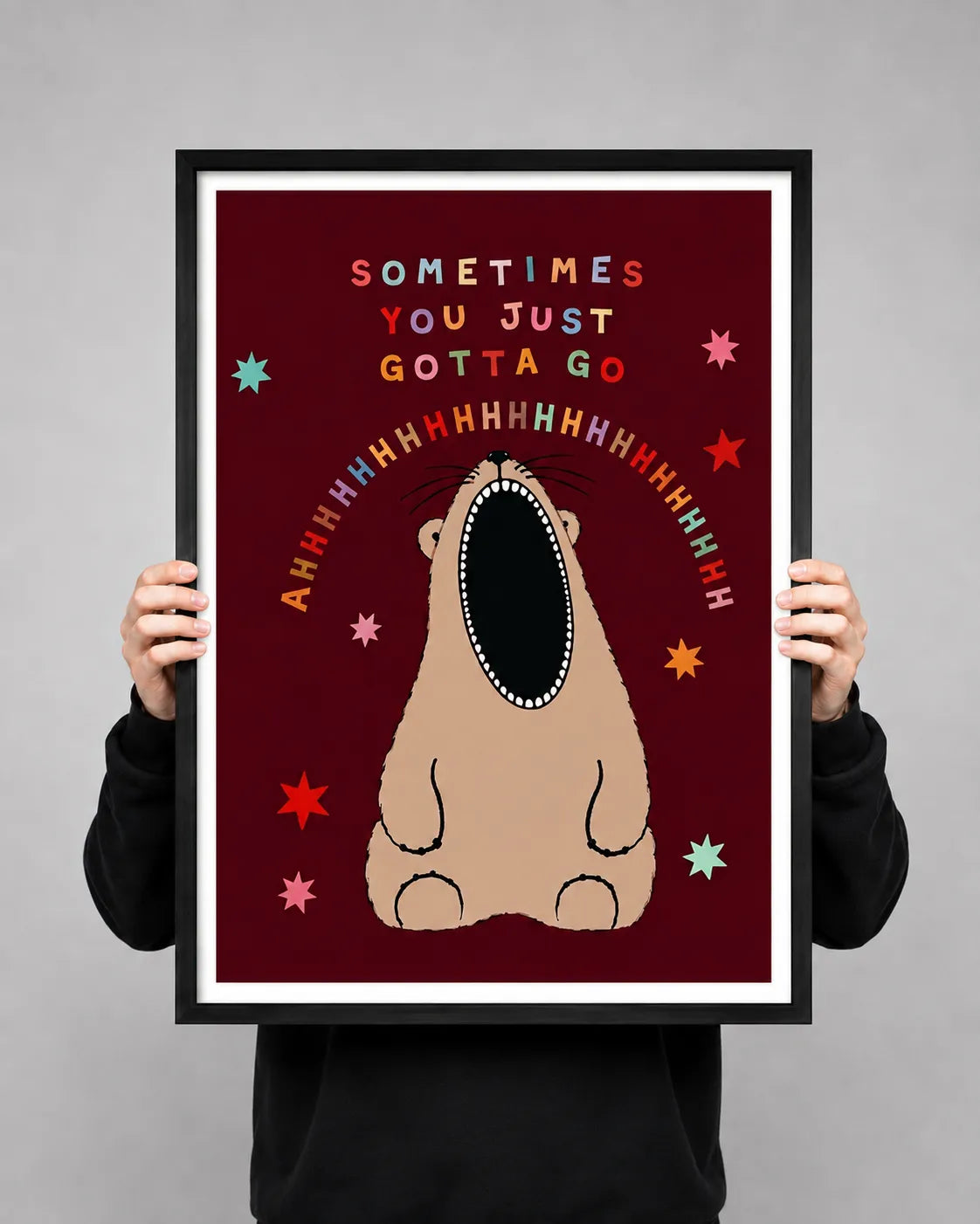 Sometimes You Just Gotta Go Bear Wall Art 3