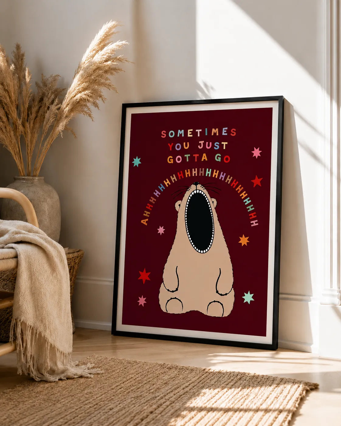 Sometimes You Just Gotta Go Bear Wall Art 4