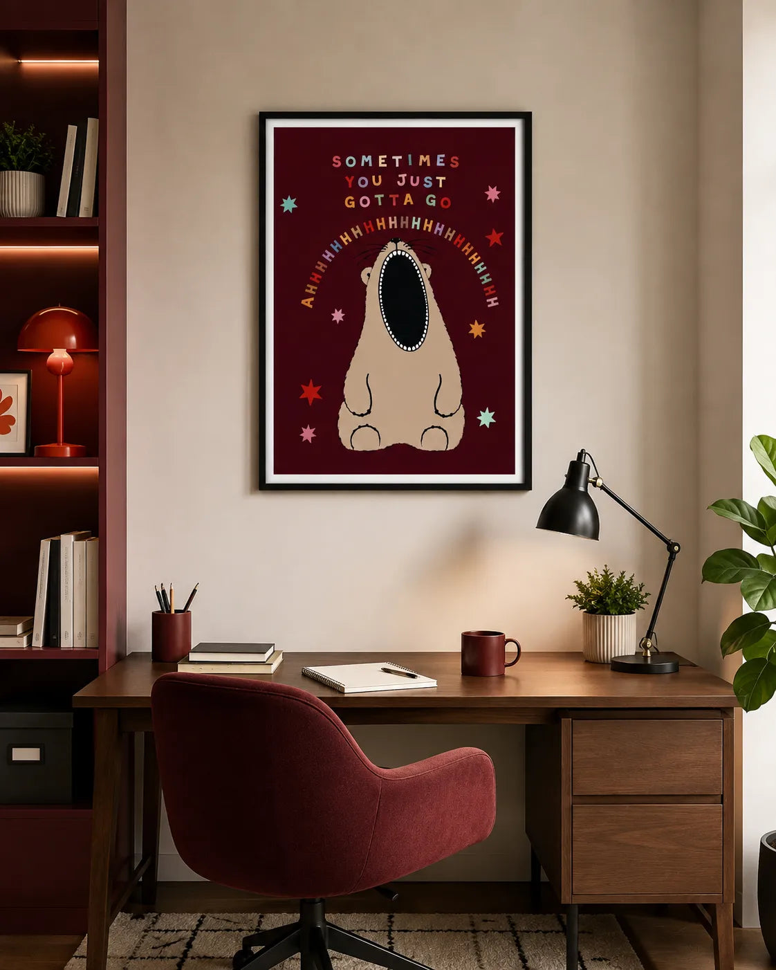 Sometimes You Just Gotta Go Bear Wall Art 5
