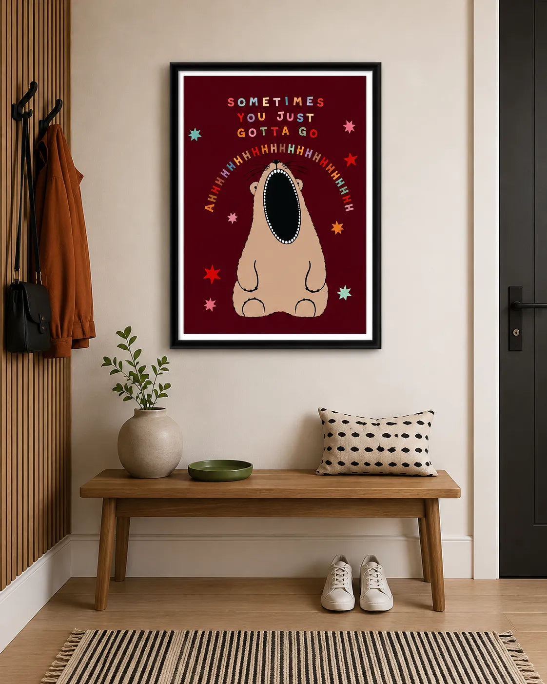 Sometimes You Just Gotta Go Bear Wall Art 6
