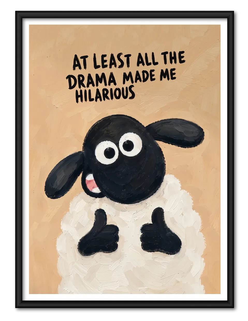 Drama Made Me Hilarious Sheep Wall Art 1