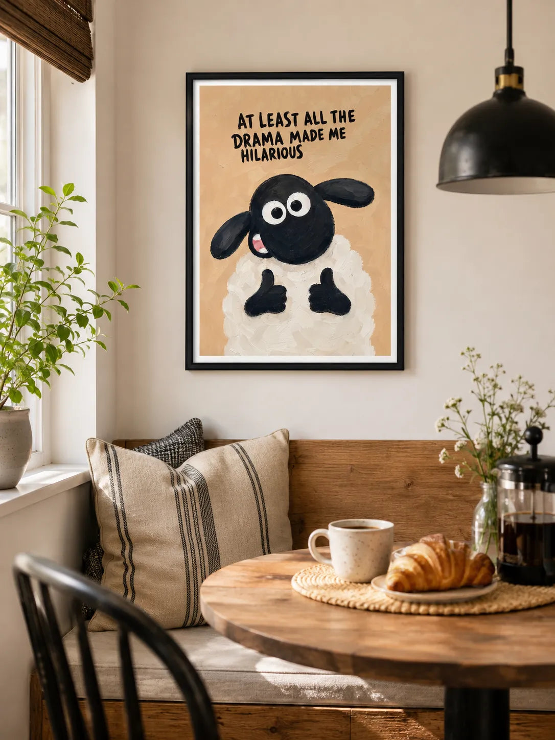Drama Made Me Hilarious Sheep Wall Art 2