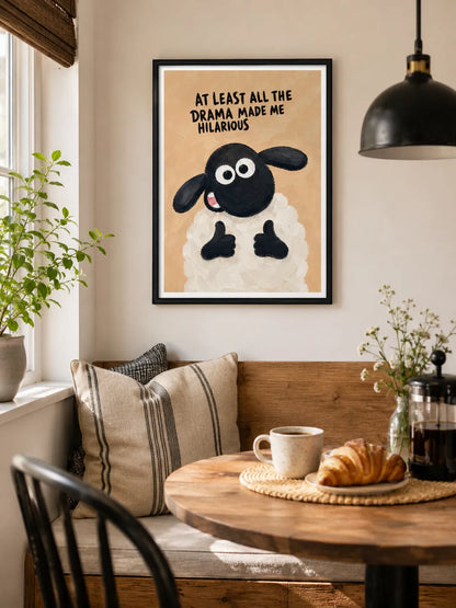 Drama Made Me Hilarious Sheep Wall Art 2