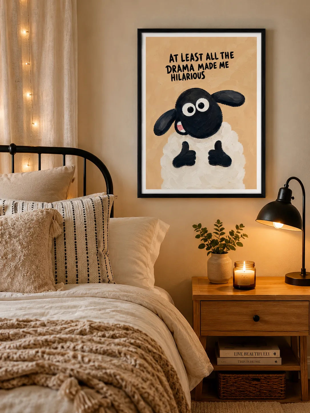 Drama Made Me Hilarious Sheep Wall Art 5