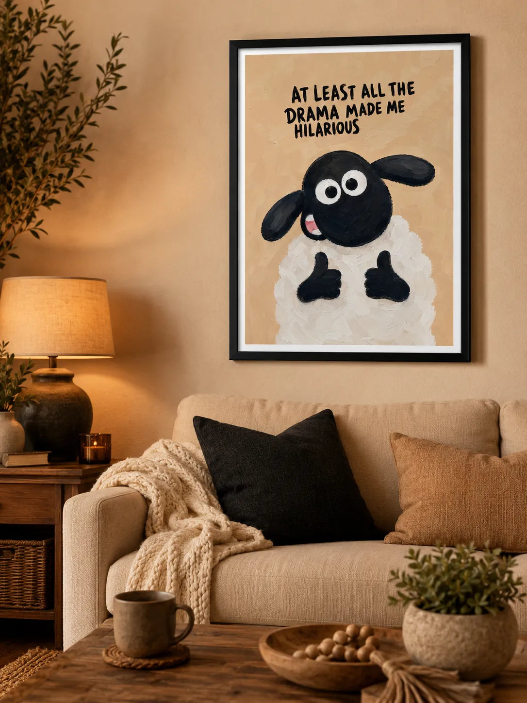 Drama Made Me Hilarious Sheep Wall Art 6
