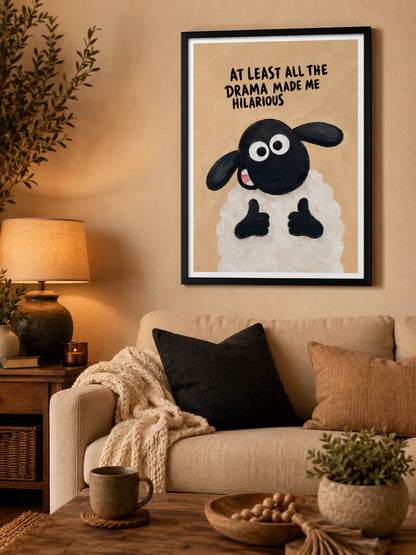 Drama Made Me Hilarious Sheep Wall Art 6