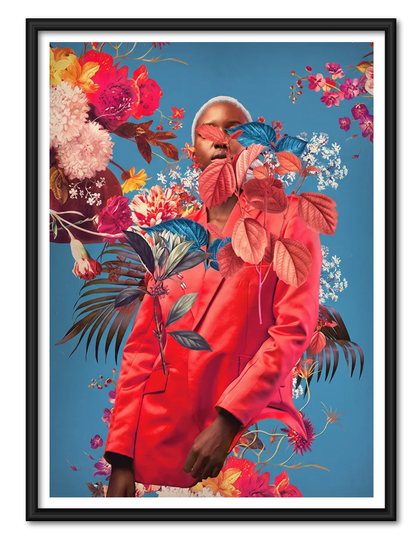 Floral Fashion Portrait Wall Art