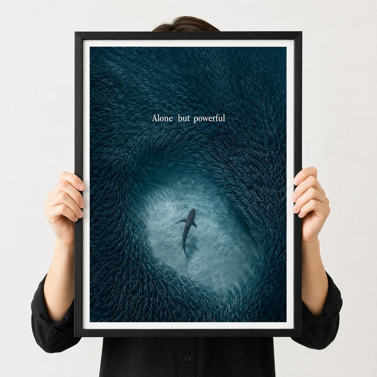Alone but Powerful Shark Wall Art 3