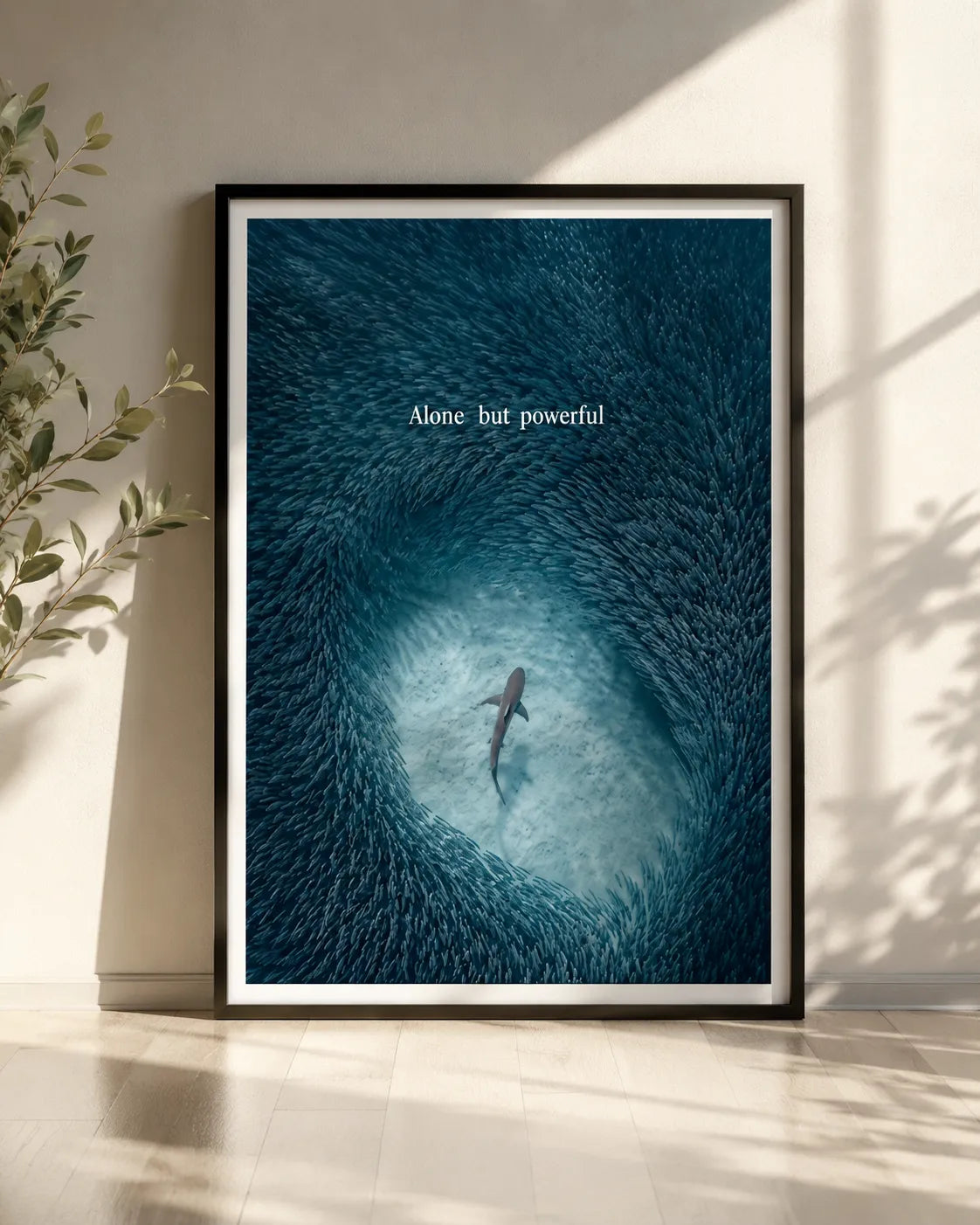 Alone but Powerful Shark Wall Art 4