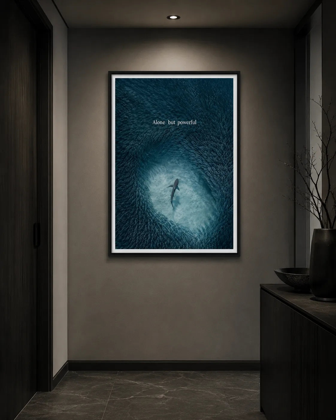 Alone but Powerful Shark Wall Art 5