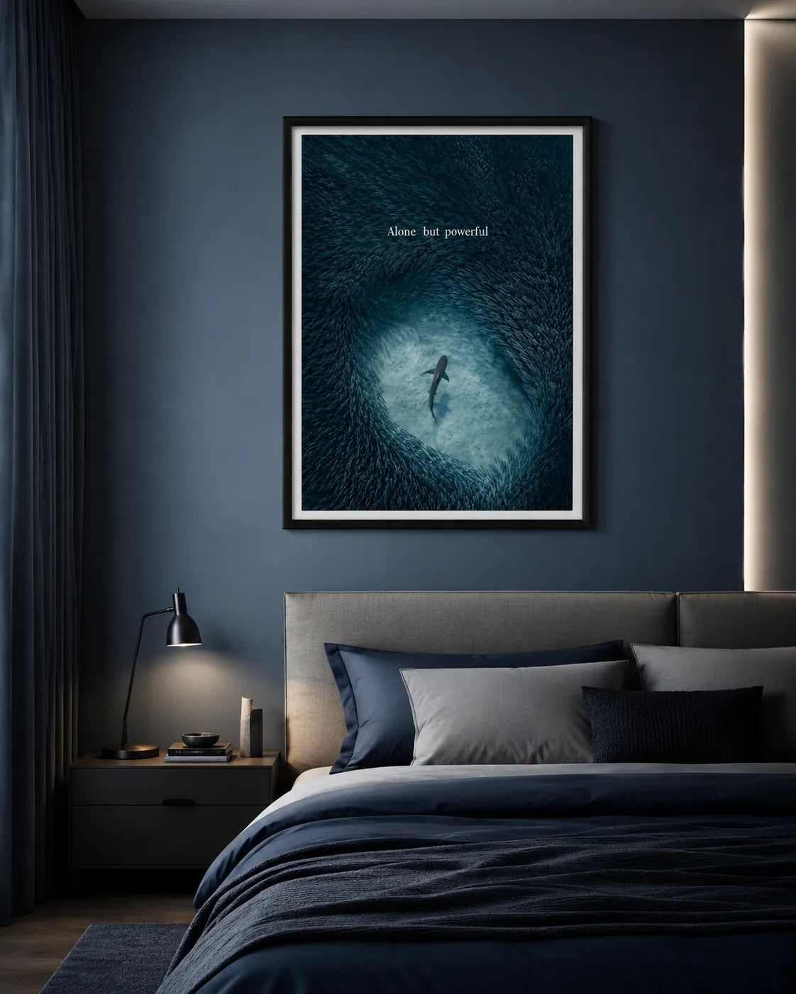 Alone but Powerful Shark Wall Art 6
