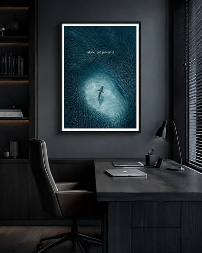 Alone but Powerful Shark Wall Art 7