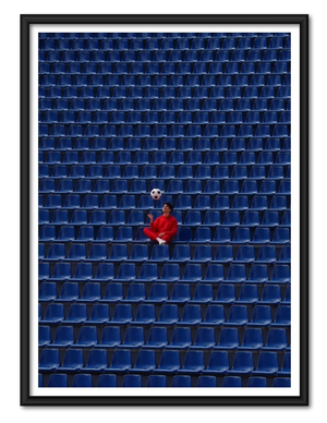 Lone Football Fan Stadium Wall Art